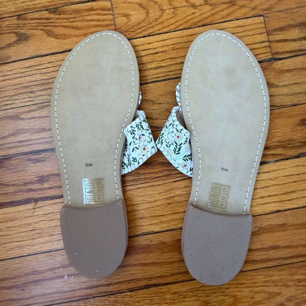 Jack Rogers Leather Jacks Daisy Print | NWT | Size 10 - Picture 3 of 3